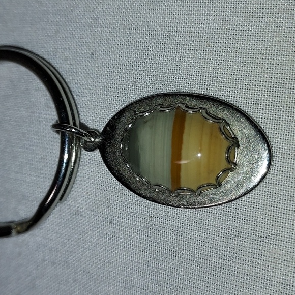 Multi Color Stone Key Ring - Picture 5 of 6
